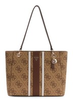 Guess Noelle II Tote Schultertasche Shopper Tasche Latte Logo / Brown Hellbraun