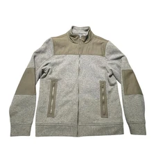 NWOT Ibex Jacket Mens Size Large Brown Pure Wool Flannel Full Zip USA Made