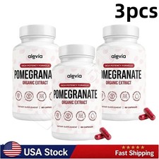 3PCS Auniva Pomegranate Extract Capsules, Natural Pomegranate Supplement