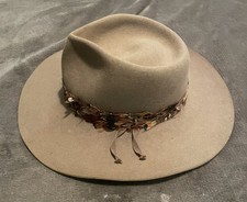 Akubra Snowy River Pure Felt Hat Wester Cowboy Australian Size Unknown Tan Beige