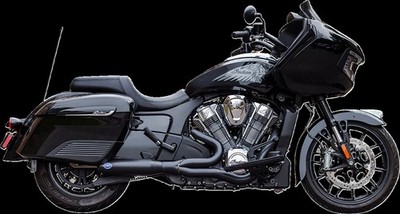 S and S Cycle 550-1085 Exhaust Qualifier 2:1 50 State Black Stainless Challenger