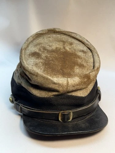 Original Confederate Virginia Officer’s Kepi Hat Cap With Virginia Buttons