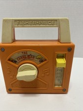 1978 Vtg Fisher Price Wind Up Music Box Radio Orange Works