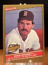 1986 Donruss Highlights Wade Boggs Highlights In White #13 card