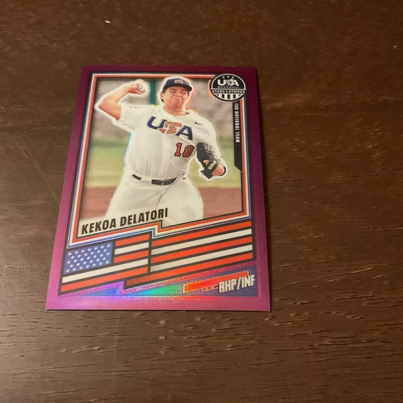 2026 Panini Stars & Stripes U15 National Team Kekoa Delantori PurplePrizm Number