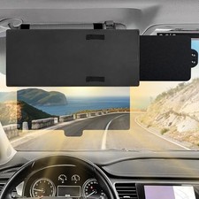 Polarized Car Sun Visor Extension with PC Lens and Side Sunshade, Anti Black