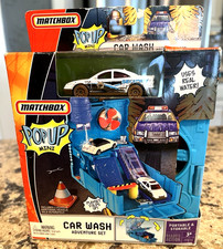 Matchbox 2007 Pop Up Mini Adventure Playset Car Wash RARE Set NEW