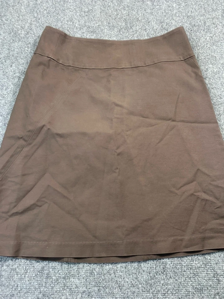 Banana Republic Skirt Womens Size 0 Brown Stretch Zipper - Image 2 of 4