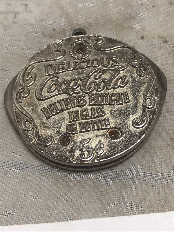 Vintage Coca-Cola Coke Pocket Cigar Knife USA 5 Cent Double Sided Very Heavy