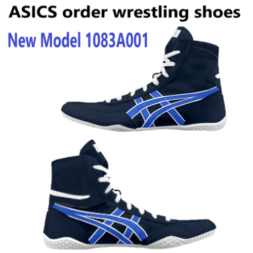 Made to order 2023 New Model ASICS Wrestling Shoes Navy x Royal Blue x  White | eBay