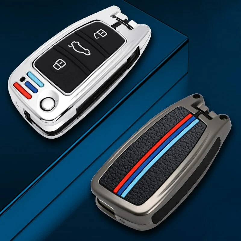Funda Carcasa Llavero Mando a Distancia Coche Aleación Zinc Para Audi A3 A4 A6 A7 A8 TT Q5 Q7 Foto 3 de 4