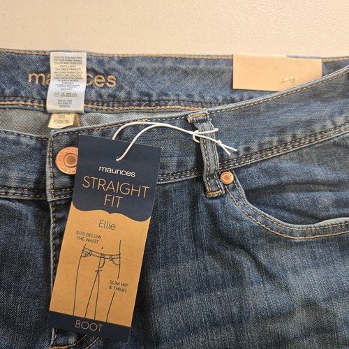 Maurices Ellie Jeans Women's 15 / 16 Reg Blue Medium Wash Straight Fit NWT - Picture 5 of 18