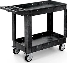 Utility Cart on Wheels, Plastic Tool Cart 550 Lbs Capacity Service Cart, 40 X 17