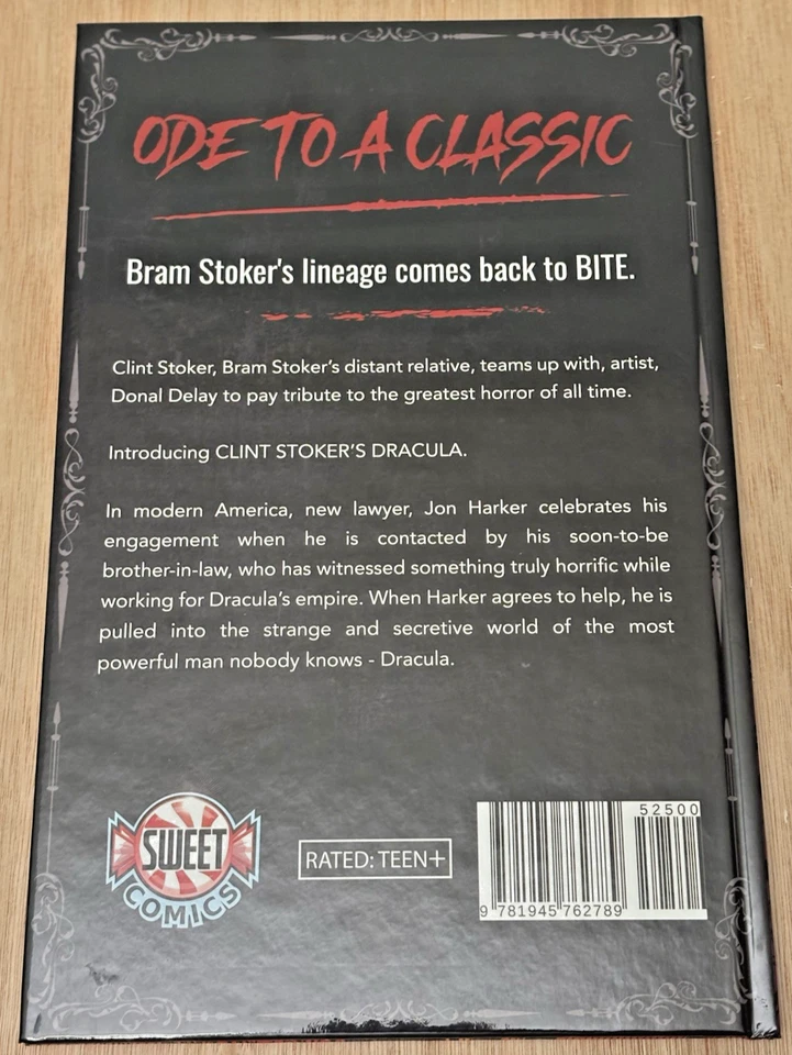 Novela gráfica Drácula - Clint Stoker (pariente de Bram Stoker) - Sweet Comics FIRMADO Foto 3 de 4