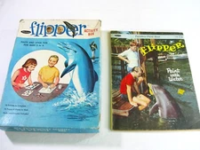Vintage 60s Whitman Flipper Paint with Water Book & Empty Activity Box Ivan Tors