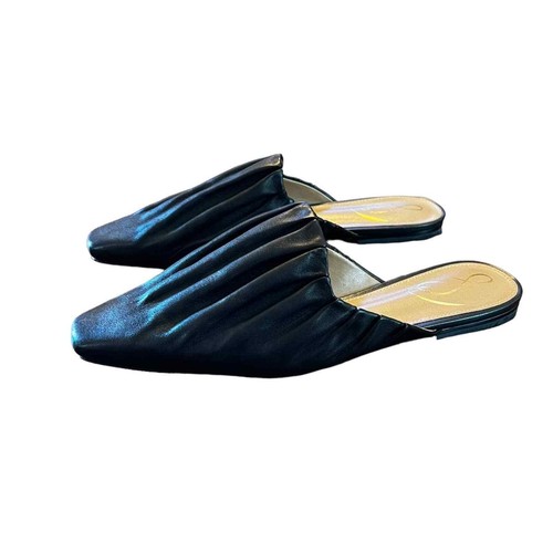 Sam Edelman Cecilia Black Leather Mules NEW Size 7.5 | eBay