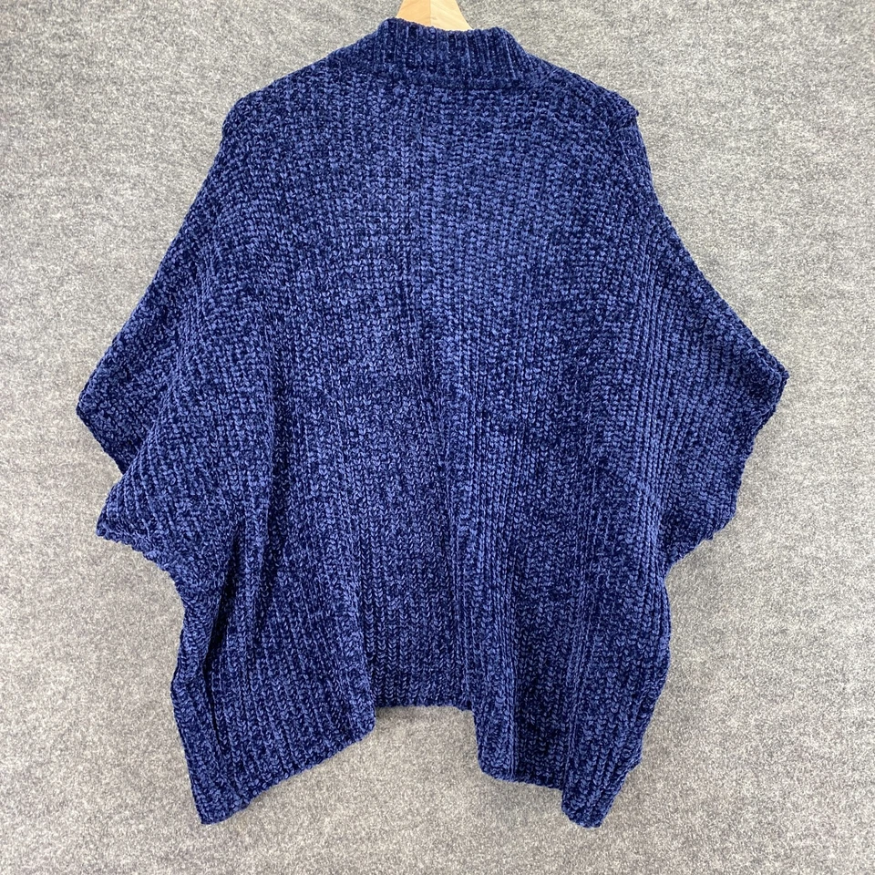 Elan Cape Women S Small Blue Knit High Neck 3/4 Sleeve Pullover Casual Solid - Image 2 of 4