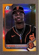 2022 Bowman Chrome Ryan Reckley #BCP-163 1st Gold Refractor /50 Giants