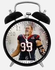 J. J. Watt Alarm Desk Clock 3.75" Home or Office Decor E466 Nice For Gift