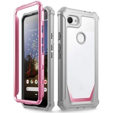 For Google Pixel 3a Case | Poetic [Built-in Screen Protector] Hybrid Cover Pink