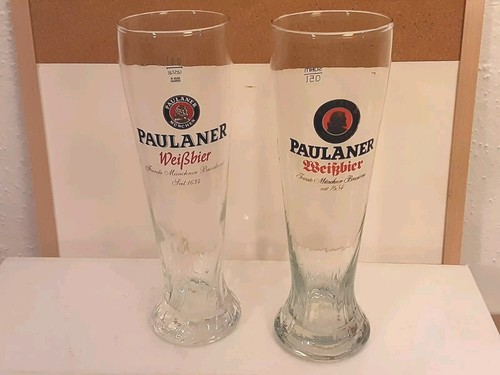 Lot De 2 Verres à Bière Paulaner - 0,5L - Logo Traditionnel - Fabriqué En Allemagne