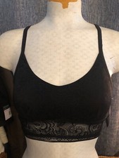 MWT MAIDENFORM Women's Sz M All Over Lace Longline Wireless Bralette DMSLLB Blk