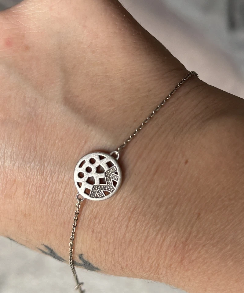 Genuine LINKS OF LONDON Timeless Diamond Bracelet 925 Silver Chain 6-7.5” Pouch - Image 3 of 4