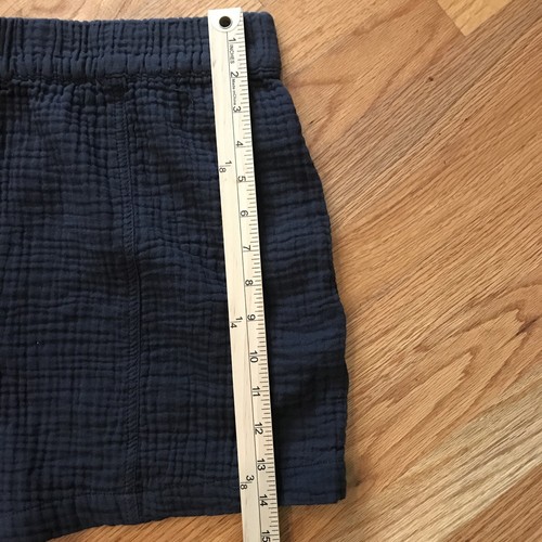 Madewell Gauze L Minimalist Shorts Center Seams Charcoal Gray Beachy Coastal - Imagen 9 de 9