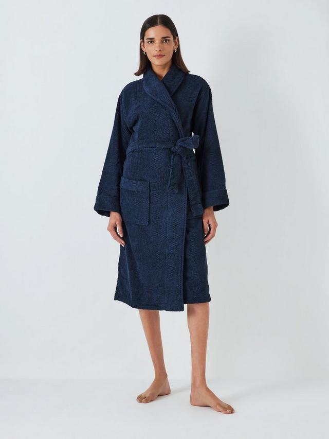 BNWT John Lewis Popcorn Cotton Unisex Bath Robe - Night Sky Size: S-M RRP: £50 image 3