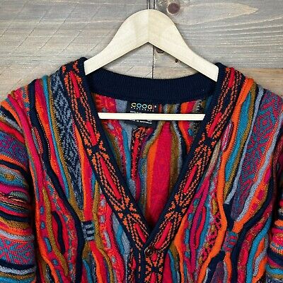Vintage Coogi Australia Cardigan Sweater Pure Wool 3D Knit Vintage Coogi Australia Cardigan Sweater Pure Wool 3D Knit
