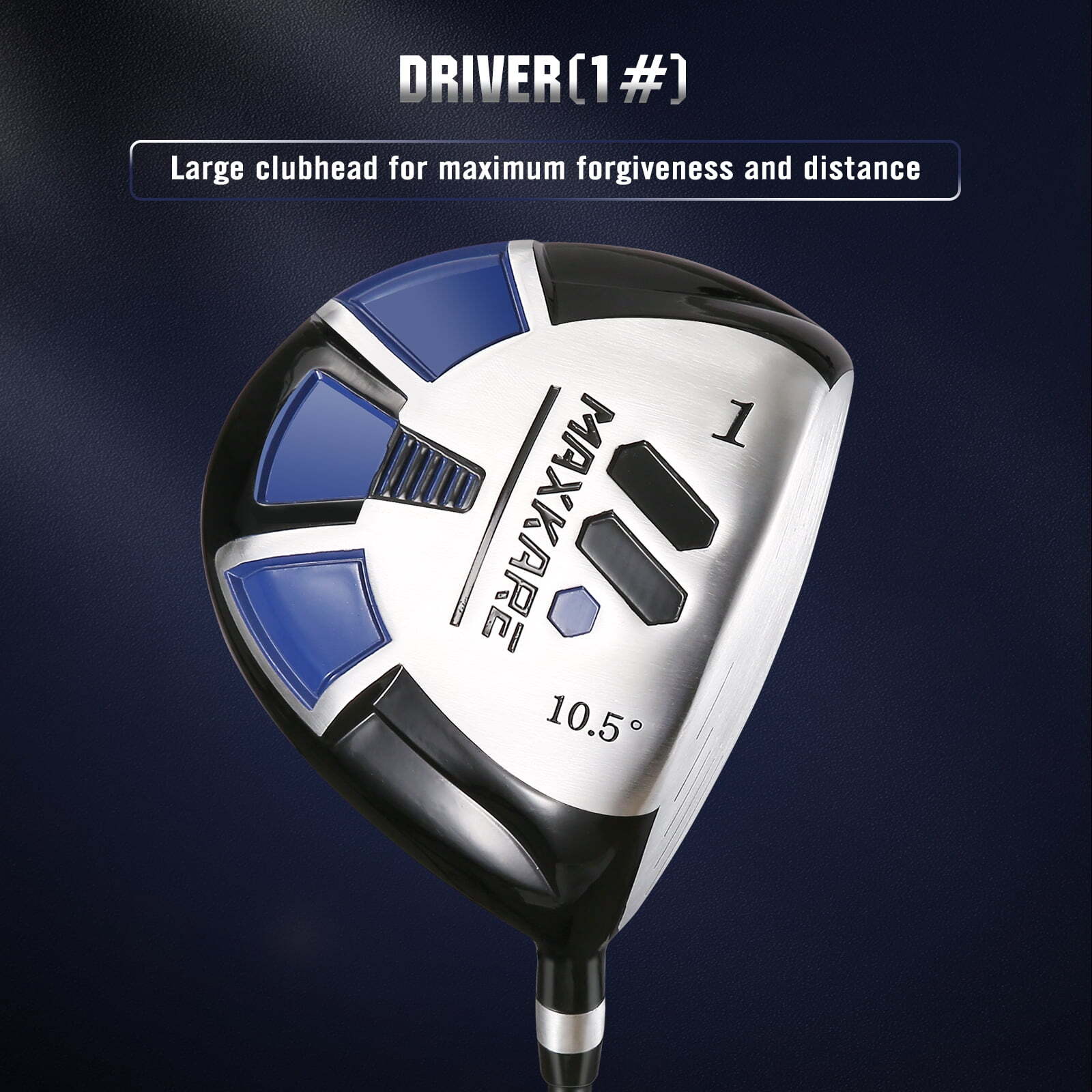 Maxkare Complete Golf Clubs Set Golf Men's Regular 13-piece Complete Set Includes Driver