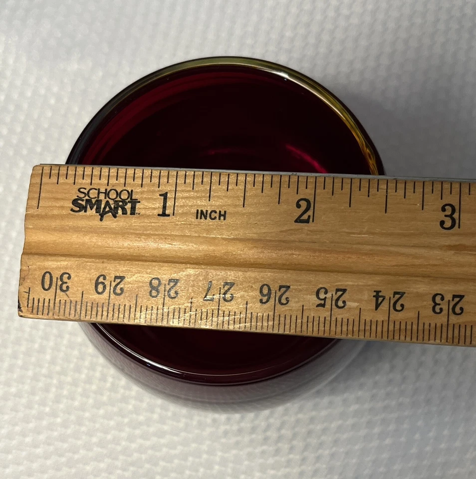 Ящик и бочка рубиновый красный тяжелое красное стекло обетные подсвечники Польша - Изображение 4 из 4