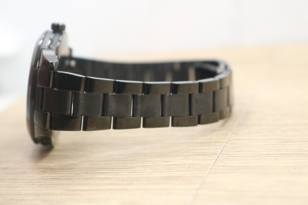 Michael Kors MK-6608 Runway Black Plated Steel Watch New Battery