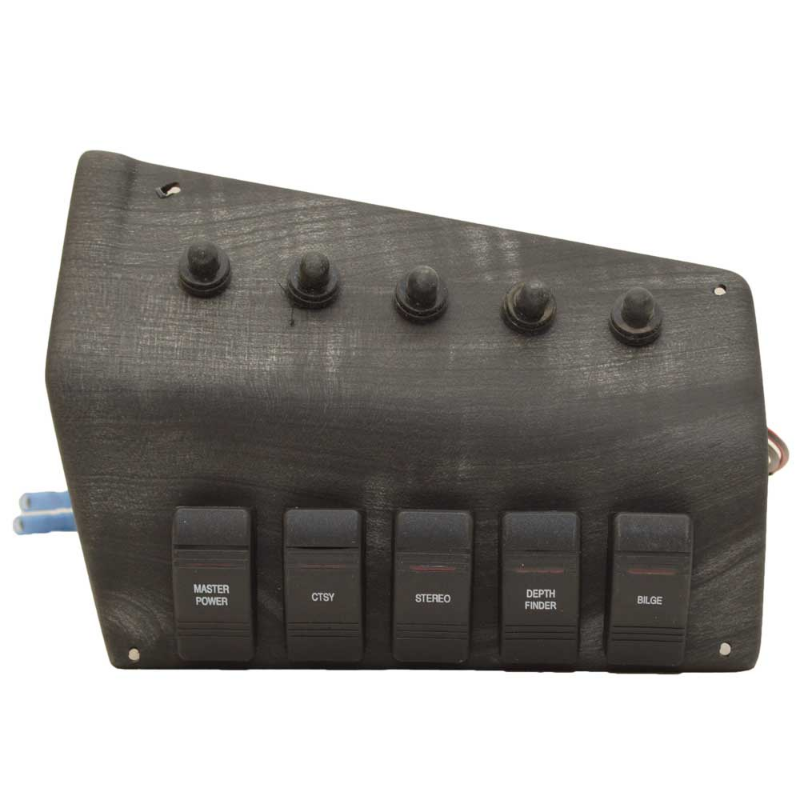 Godfrey Pontoon Boat Breaker Switch Panel 292176 in Sweetwater Premium Graywood Finish