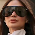 Oversized Square Sunglasses for Women Men Trendy One Piece Pilot Sun Glasses