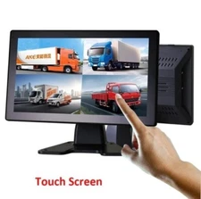10.1" 4 Channel Split TOUCH Screen Monitor with Built-in DVR 720P AHD Resolution