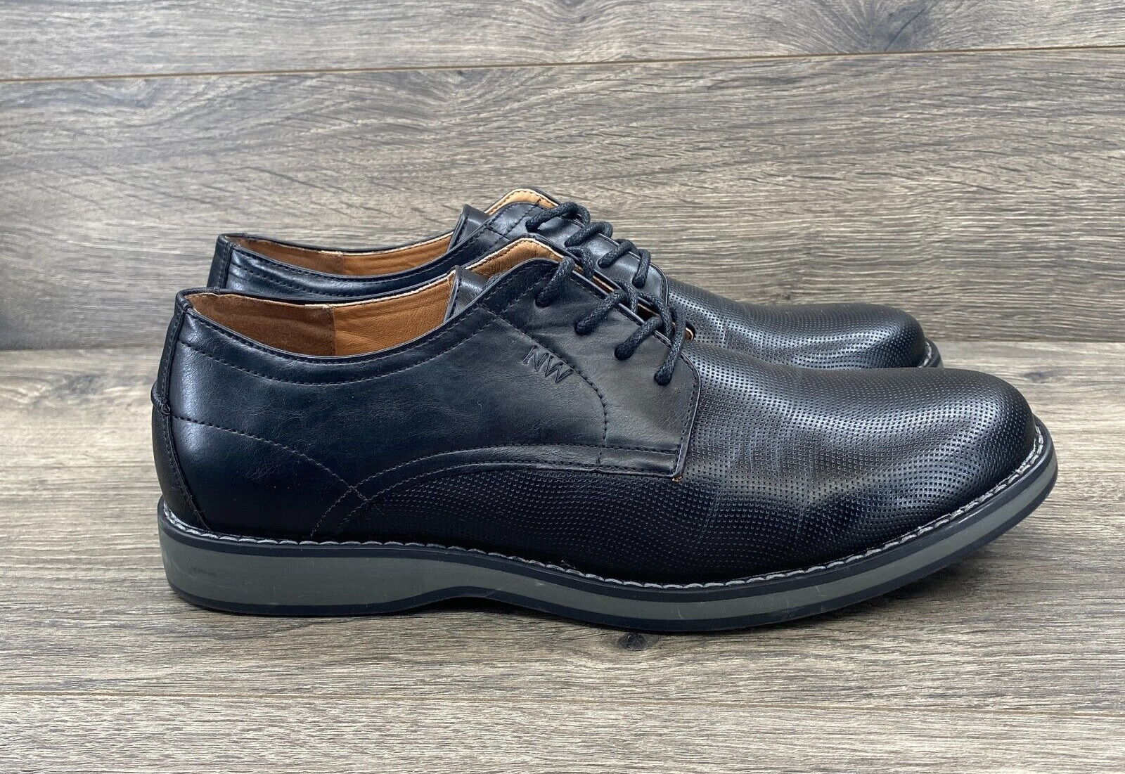 SAOLA Scarpe derby business eleganti stringate Nine West uomo taglia 10 nere