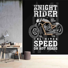 3D Motorcycle Advertisement Wallpaper Wall Murals Removable Wallpaper 3