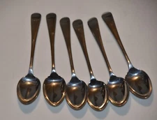 Six George V Sterling Silver Teaspoons Sheffield 1932, Cooper Brothers makers