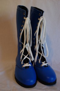 blue wrestling boots
