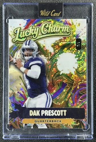 DAK PRESCOTT 2026 WILD CARD 5 DRAW STACKED DECK LUCKY CHARM 1/1