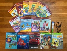 LeapFrog Leap Reader Reading Pen w/ USB Cable and 15 Early Reading Books