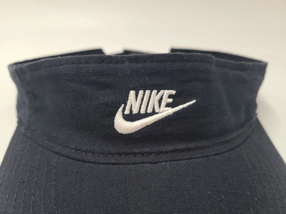 Nike Dri-Fit солнца гольф козырек Snap регулируемый шляпа крышка Swoosh мужчин женщин черный белый - Изображение 4 из 4