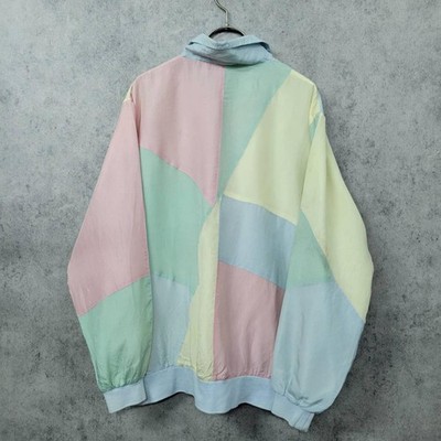 Yves Saint Laurent YSL Logo Multi-Color Nylon Jacket L size
