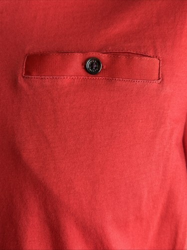 Ted Baker Polo Shirt Mens Red/Orange Short Sleeve Golf Outdoor Casual Sz 5 UK XL - Picture 3 of 6