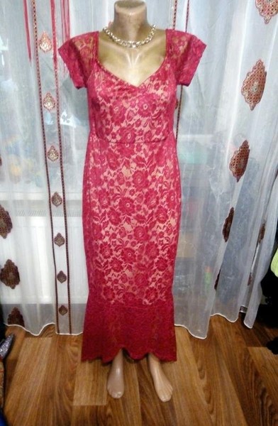Women Studio Pollini Dress Red Lace 40 / L / 48