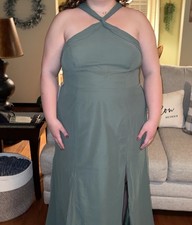 Azazie Bridesmaid Dress 20 Eucalyptus (Chiffon)