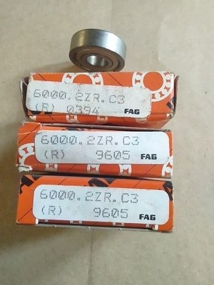 6000 2ZR C3 FAG bearing steel shields Lot of 4