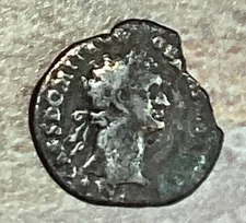 81/96 AD Domitian silver denarius