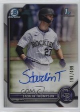2022 Bowman Draft Chrome Pick Refractor /499 Sterlin Thompson #CDA-ST Auto 1j91